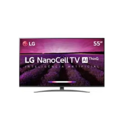 TV LED 55" LG Nanocell Thin Ai 4K/Ultra HD 55SM8100 - Wi-Fi 4 HDMI 2 USB | R$ 2.799