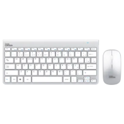 Combo Mouse E Teclado Sem Fio Dr. Office, SDR-0301-W, USB, White