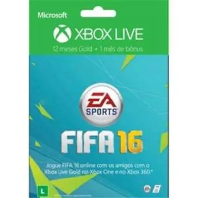 [Casas Bahia] Xbox Live Gold 12 Meses FIFA 16 + 1 Mês de EA Access por R$ 99