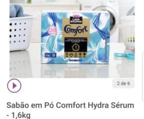 Sabão em Pó Comfort Hydra Sérum - 1,6kg | R$ 14