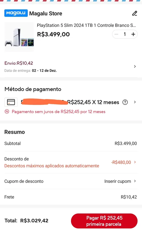 Imagem na descrição da promoção