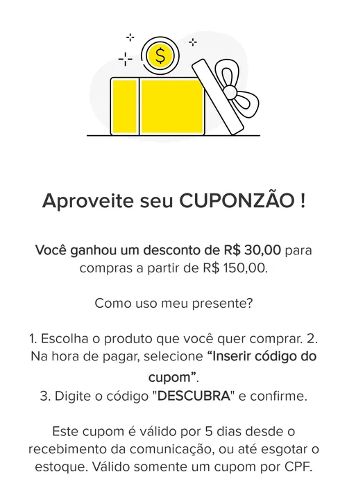 Imagem na descrição da promoção