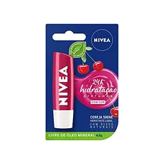 [PRIME] Protetor Labial Nivea Cereja Shine 4, 8G, Nivea, Cereja | R$12