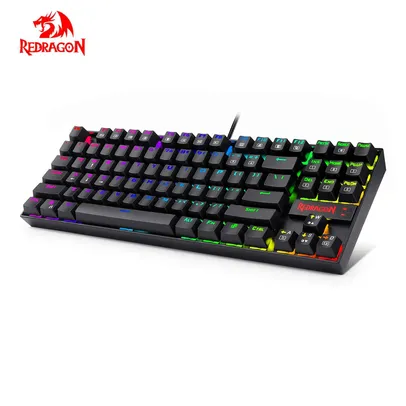 Teclado Mecânico Redragon KUMARA K552 RGB, 87 Teclas, Interruptores Vermelhos ou Azuis