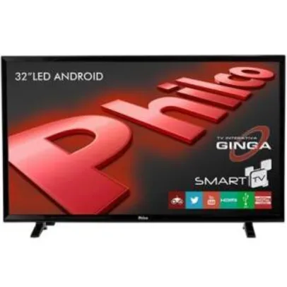 Smart TV LED 32´ HD Philco, Conversor Digital, 2 HDMI, 2 USB, Wi-Fi - PTV32E20DSGWA R$800