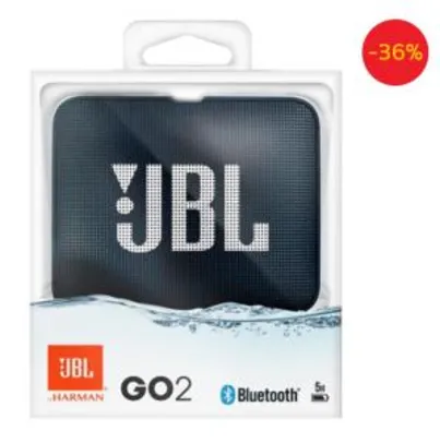 Caixa de Som Portátil Go 2 Black JBL com Bluetooth e a Prova d´Água