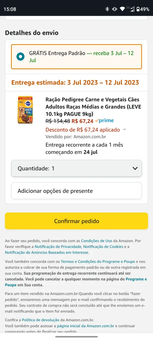 Imagem na descrição da promoção