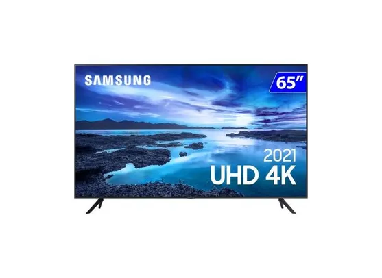 Samsung Smart TV UHD 4K 65" com Processador Crystal 4K, Controle Único, Alexa Built in e Wi-Fi - 65AU7700