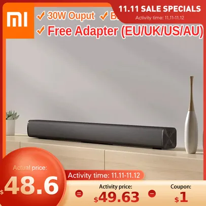 Soundbar Xiaomi Redmi TV 30W Bluetooth Compatible 5.0 Speaker Wall