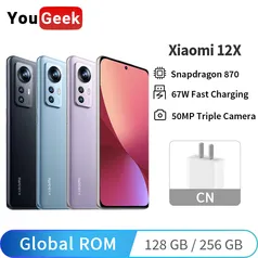 Smartphone Xiaomi 12X Mi 8GB 256GB Versão Global