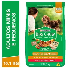 [CB VIP] Ração para Cães Dog Chow Adultos Minis e Pequenos Carne Frango e Arroz 10,1kg