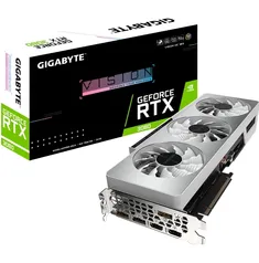 Placa de Vídeo Gigabyte Geforce RTX 3080 VISION OC, LHR, 10GB, DLSS, Ray Tracing, GV-N3080VISION O