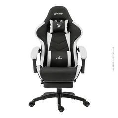 Cadeira Gamer KBM! GAMING Tempest CG500, Preta e Branco, Com Almofadas, Descanso Para Pernas Retrátil, Reclinável - KGCG500PTBR