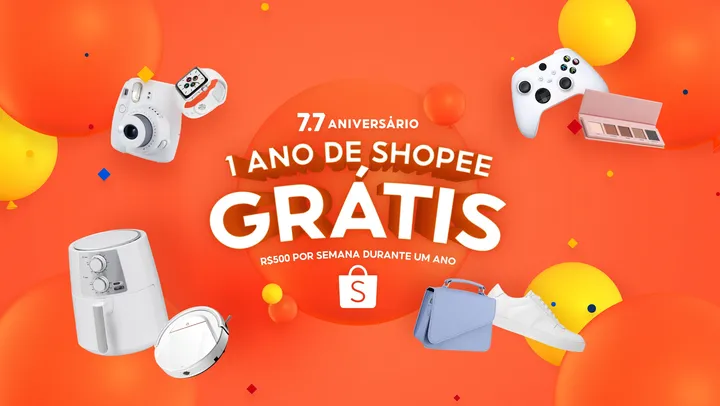 1 Ano de Shopee Grátis | Shopee Brasil 2022