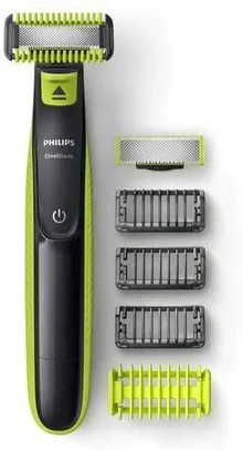 Aparador de pêlos para rosto e corpo, Philips, QP2620/10, Verde/limão/cinza/chumbo R$250