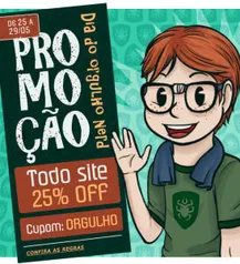 25%OFF em todo o site da loja RedBug