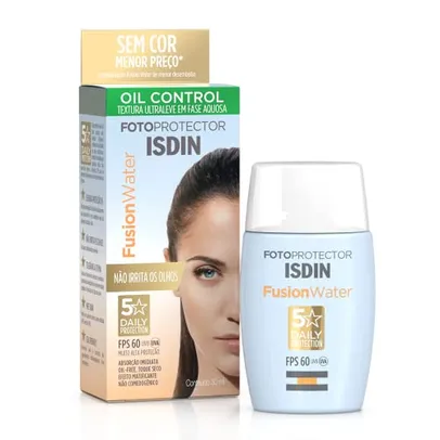 ISDIN Protetor Solar Facial Fusion Water 5 Stars Fps 60 Sem Cor - 30Ml