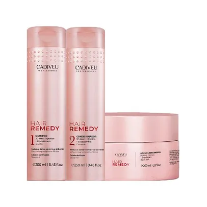 Kit Cadiveu  Hair Remedy - Shampoo e Condicionador e Máscara ÚNICO