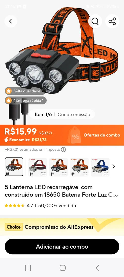 Imagen na descrição da promoção