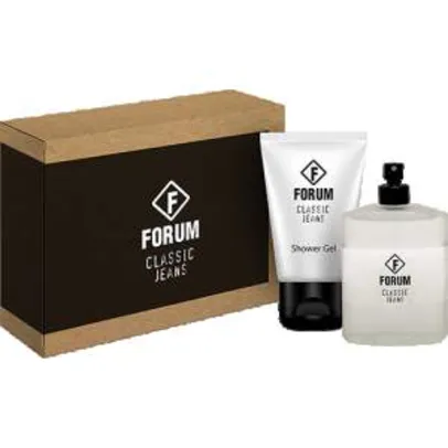 [Sou Barato] Kit Perfume Forum Classic Jeans Unissex 100ml + Shower Gel 90ml - R$50