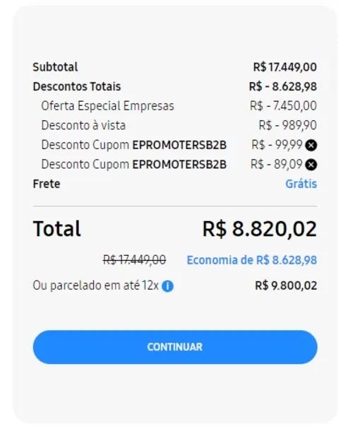 Imagem na descrição da promoção