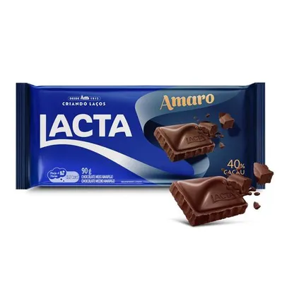 3 unidades Chocolate Lacta Amaro 40% Cacau 90g