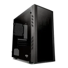 GABINETE GAMER AIGO BLACK TECHNOLOGY MINI LATERAL VIDRO PRETO R$220