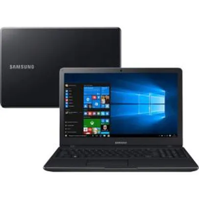 Notebook Samsung Essentials E21 Intel Dual Core 4GB 500GB LED FULL HD 15,6" Windows 10 - R$1305