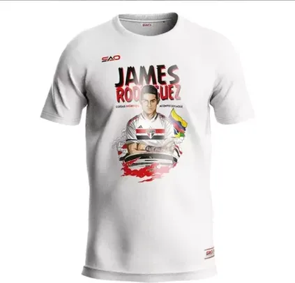 Camisa São Paulo Juvenil 23/24 s/n° James Rodríguez Torcedor Masculina - Branco