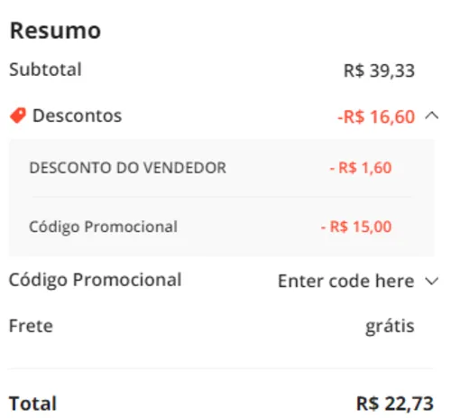 Imagem na descrição da promoção