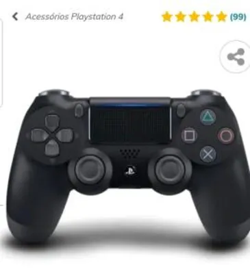 Controle sem Fio DualShock 4 Sony PS4 - Jet Black | R$250