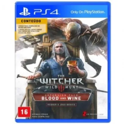 Pacote de Expansão The Witcher 3: Wild Hunt Blood & Wine para PS4 - R$47,40