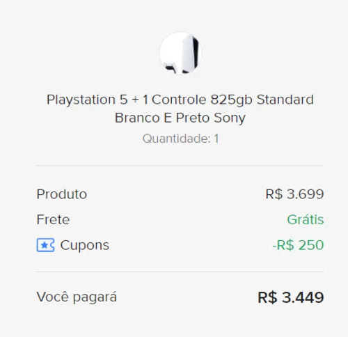 Imagem na descrição da promoção