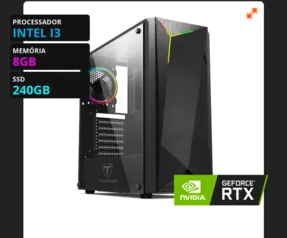 PC Gamer T-MOBA Eagle Intel i3 10100F / NVIDIA GeForce RTX 2060 / DDR4 8GB / SSD 240GB