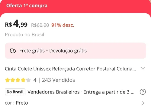 Imagem na descrição da promoção