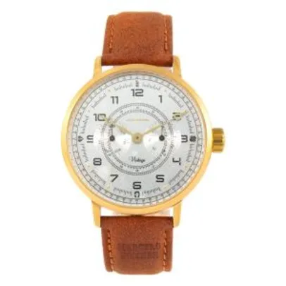 Saindo por R$ 175: Relógio Masculino Vintage Por Marcelo Sommer Marrom | R$175 | Pelando