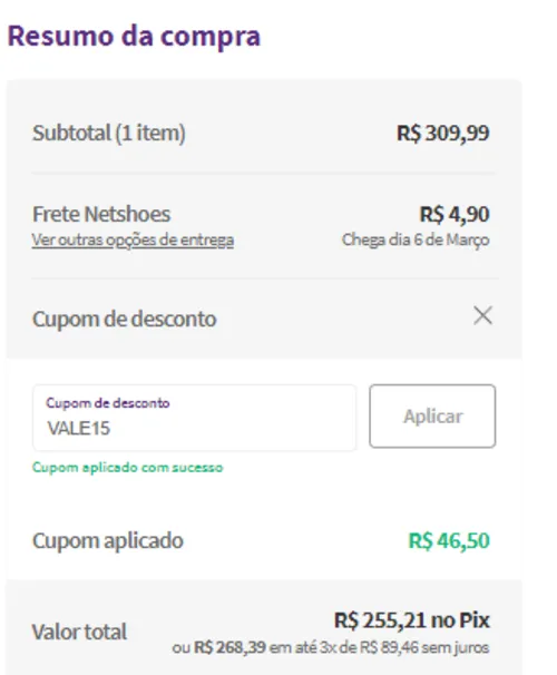 Imagem na descrição da promoção