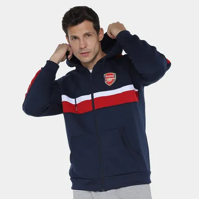 Jaqueta Arsenal Casual c/ Capuz Masculina【Tam.: P M G GG EGG】