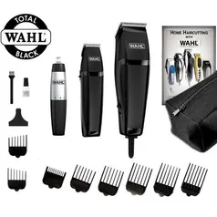 Kit Wahl Total Black Máquina de Cortar Cabelo, Trimmer Acabamento e Aparador de Pelos + Necessaire - Aparador de Pelos, Barba e Cabelo - Magazine Luiz