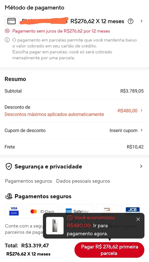 Imagem na descrição da promoção