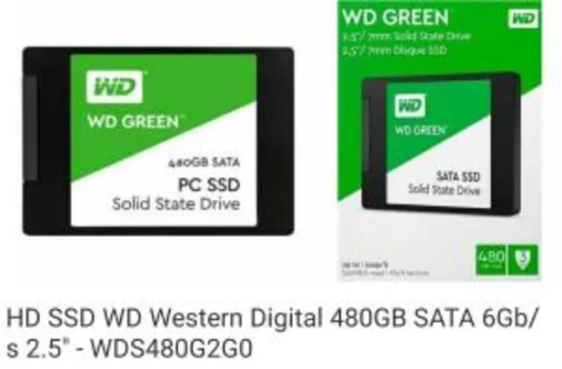 SSD WD 480gb Sata 3 6gb/s 2.5"