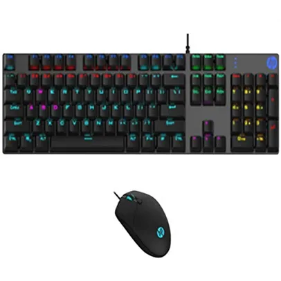 Kit Gamer Teclado e Mouse HP Preto GM300 