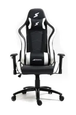 Cadeira Gamer SuperFrame Hunter, Reclinável, Suporta até 145KG, Preto e Branco