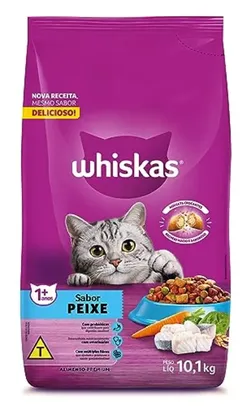 Recorrência whiskas Ração Whiskas Peixe Para Gatos Adultos 10.1 Kg