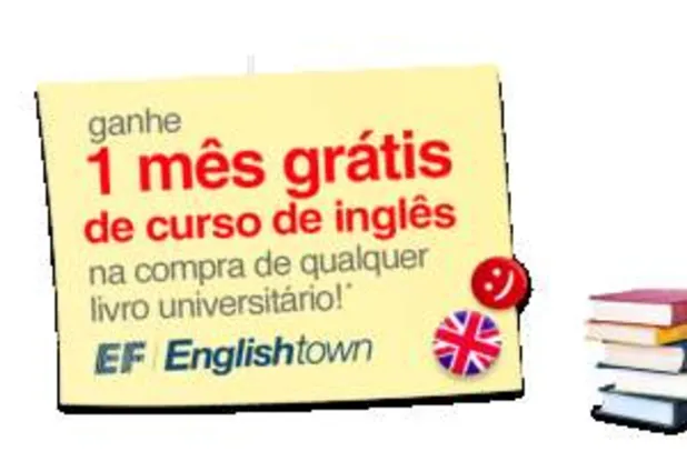 [Americanas] 1 mês de curso de inglês English Town comprando 1 livro universitário