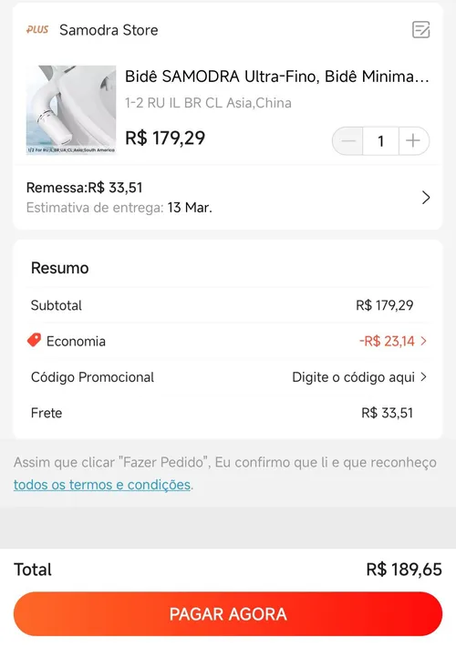 Imagem na descrição da promoção