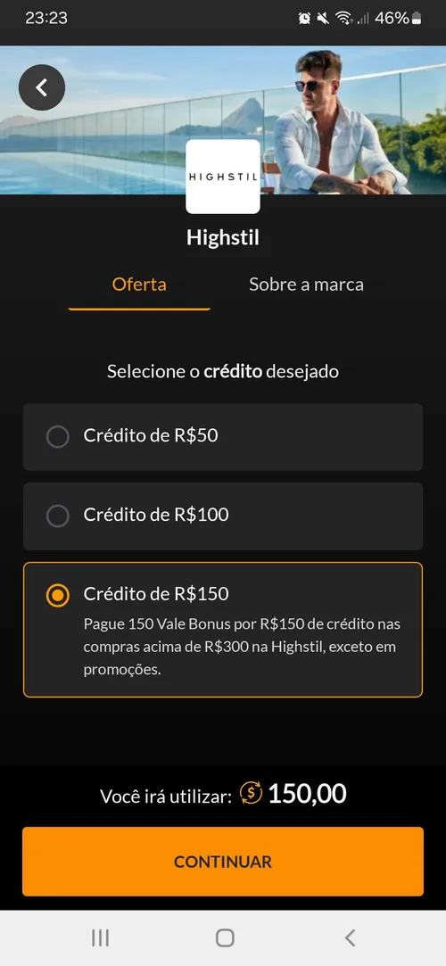 Imagem na descrição da promoção