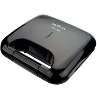 Grill e Sanduicheira Britânia Toast 110V, Preto - BGR01P