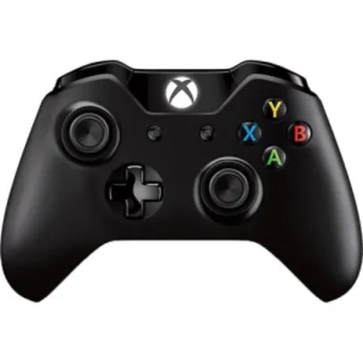 Controle Xbox One sem fio Preto por R$ 180