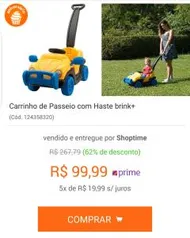 Carrinho de Passeio com Haste brink+ - R$90